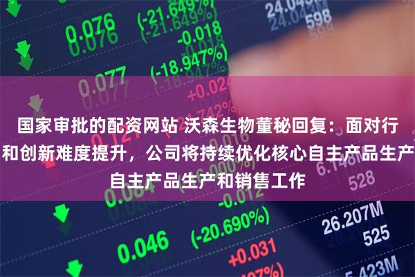 国家审批的配资网站 沃森生物董秘回复：面对行业竞争加剧和创新难度提升，公司将持续优化核心自主产品生产和销售工作