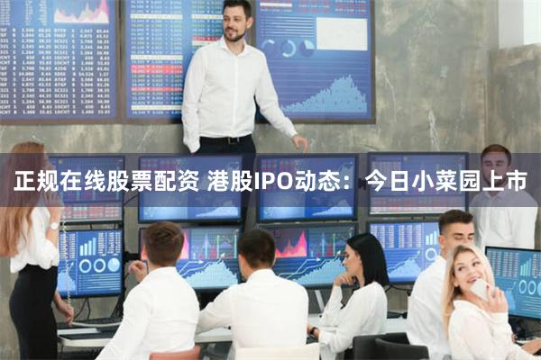 正规在线股票配资 港股IPO动态：今日小菜园上市